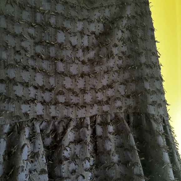 Anthropologie Maeve Miranda Textured Navy Blue A-Line Midi Skirt M - Picture 3 of 8